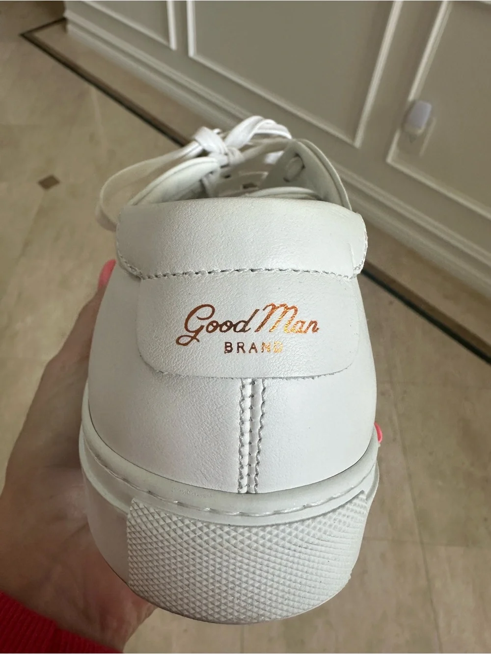 Good Man Brand White Leather Low-Top Sneakers
